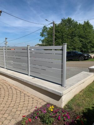 Brise vue en aluminium laqu&eacute; &agrave; Valentigney pr&egrave;s de Montb&eacute;lliard Mulhouse 1