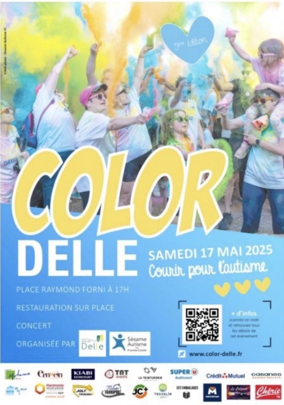 ANL PVC, sponsor de la Color Delle au profit du handicap le samedi 17 mai 2025 Pfastatt